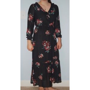 Loft Floral Print Maxi Dress